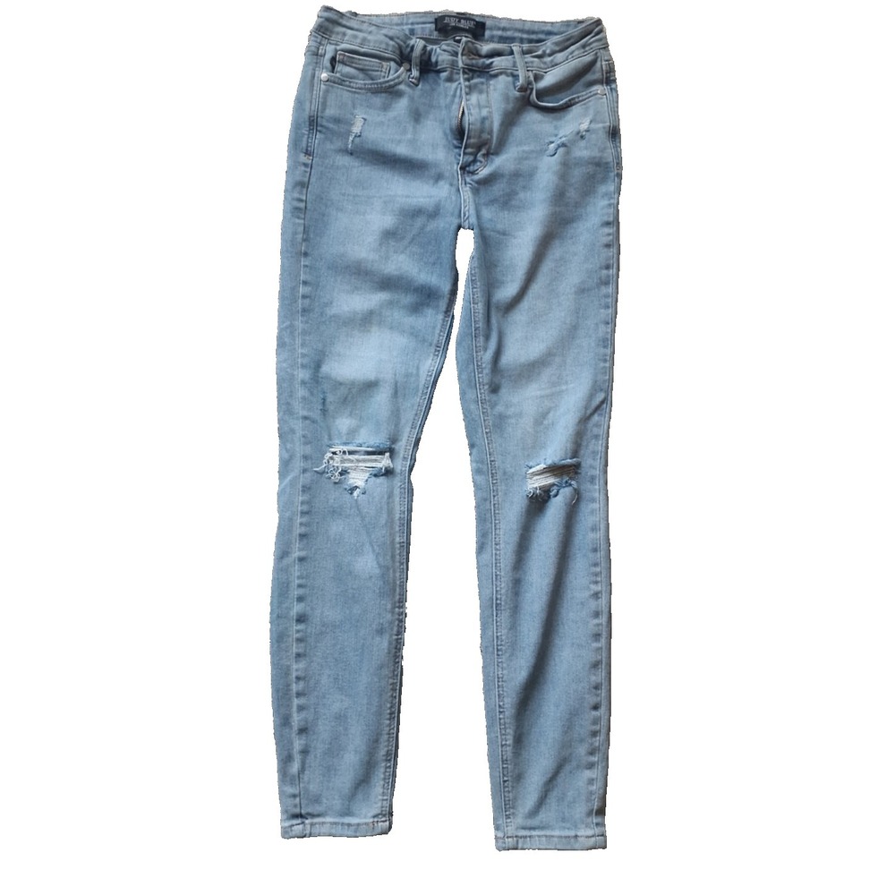 Judy Blue Jeans Womens 9/29 Distressed Skinny Stretch Light Wash High Rise Denim